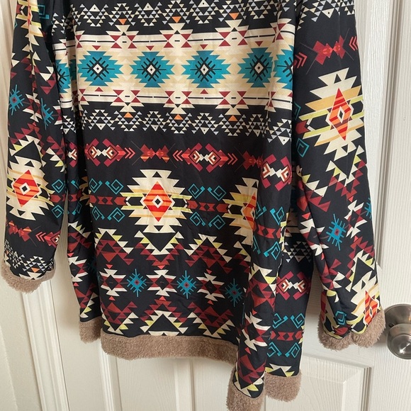 Women's Geometric Aztec Southwestern Print Jacket size X-Large - Picture 10 of 10